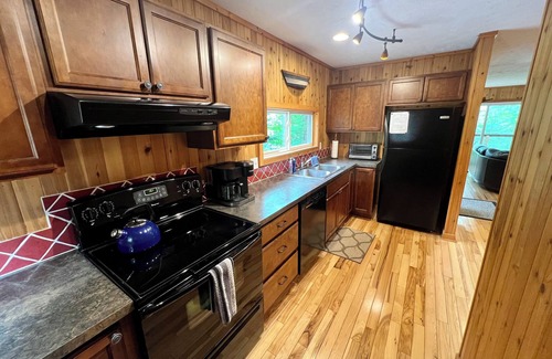 Thompsonville Cabina | Betsie River Cabin - a minutos de Crystal Mountain Spa & Resort, Hot Tub, Canoa