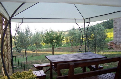 Motina Apartamento | Gran apartamento con jardín y cocina en una casa de campo en la Toscana