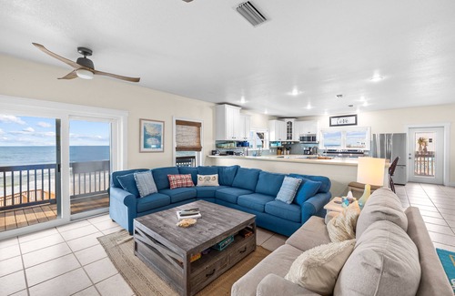 Port St. Joe Casa | Big Blue Heaven: Family Retreat! Beachfront with Swim Spa and Slide, Sleeps 27!