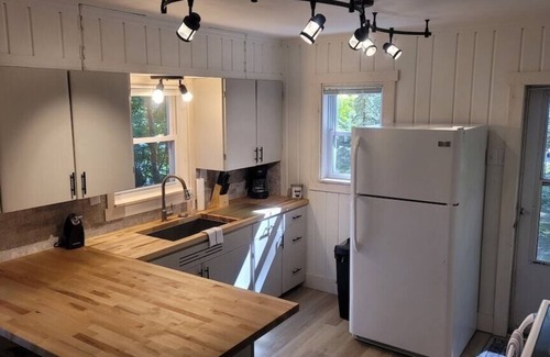 Stanwood Cabina | Big Rapids Relaxing River View Cottage Hot Tub
