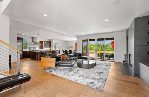 Ellison Bay Casa | Big Sky Ellison Bay Retreat with Private Hot Tub & In-Home Movie Theater