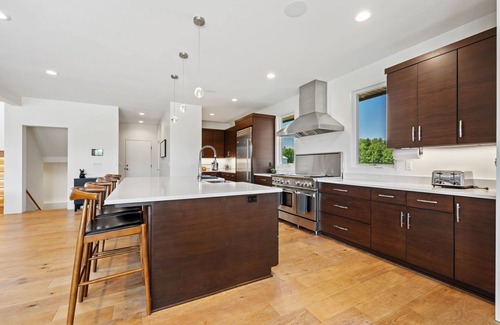 Ellison Bay Casa | Big Sky Ellison Bay Retreat with Private Hot Tub & In-Home Movie Theater