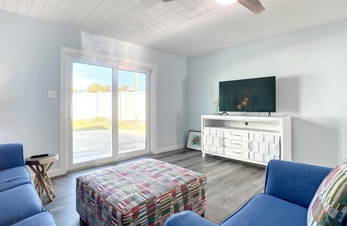 New Smyrna Beach Casa | Bikini Bottom Duplex with Pool ~ 2 Minutes from Beach Flagler Avenue