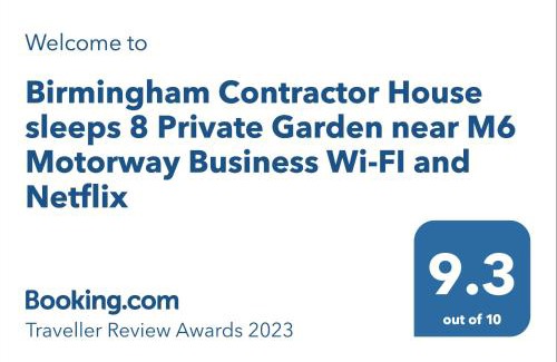 Erdington Apartamento | Birmingham Contractor House sleeps 8 Private Garden near M6 Motorway Business Wi-FI