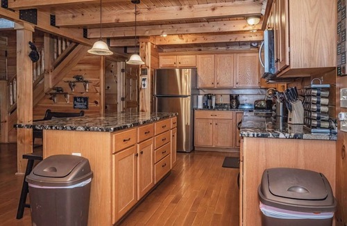Rockbridge Cabina | Black Bear Hideaway-Lodge-Baño Privado-Vista al bosque