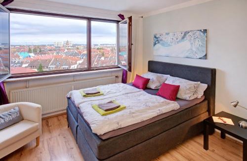 Weststadt Sudlicher Teil Apartamento | Blick über Karlsruhe - Ferienwohnung Panorama