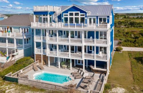 Ocean Sound Village Casa | Blue Haven | Oceanfront| Pool | Hot Tub | North Topsail Beach | Luxury Vacation Rental