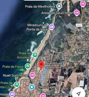Praia de Santa Cruz Apartamento | Blue House in Santa Cruz with Sea View