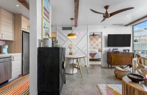 Twin Palms Apartamento | Boho chic condo at the mid-century Ocotillo Lodge