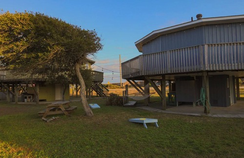 Ocean City Beach Cabaña | Boho round house with beach across street, 2nd row