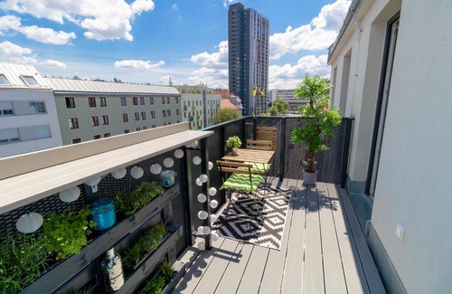 Brigittenau Apartamento | Boutique Sky City Apt. with BALCONY/TOP SPOT