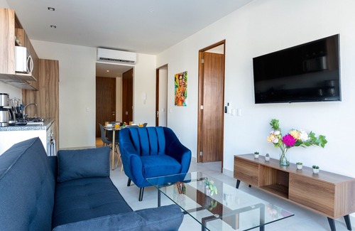 Díaz Ordaz Condominio | Brand new 2BD condo in Versalles & awesome Rooftop 2BD Condo for rent in Versall