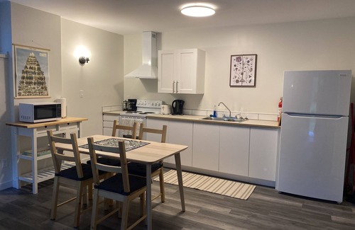 Kaslo Cabaña | Brand new walk out basement. Peaceful, and surrounded by beautiful forest.