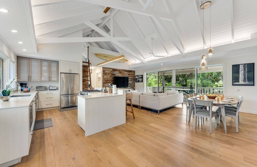 Kilauea Casa | Breathtaking Anini home with guesthouse & steps away from beach