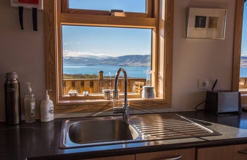 Saurbaer Cabaña | Impresionante ubicación de campo y vista al mar, pero cerca de Reykjavik
