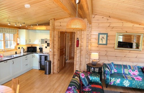 Alton Barnes Cabina | 'Bullrush' luxury Log Cabin. 3.5 acre lakeside setting in Pewsey Vale Wiltshire