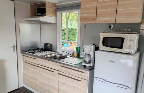 La Boissiere-de-Montaigu Casa | Bungalow for 6 people near the Puy du Fou in a pleasant campsite.