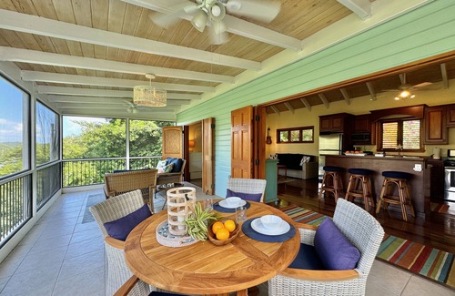 Estate Little Plantation Casa | Bungalow Blue ~ 1 bedroom w/ AC in heart of Coral Bay
