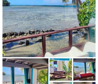 Moorea-Maiao Casa | bungalow vue lagon 180 degré, la maison bleue