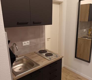 Sandhofen Apartamento | Business Apartment mit neuem Bad/WLAN/Smart-TV/Küche