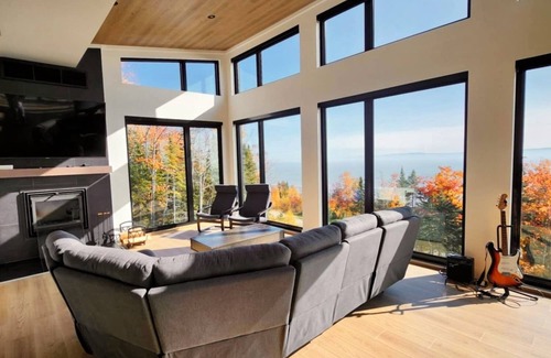 Petite-Riviere-Saint-Francois Chalet De Esquí | Spa, sauna, swimming pool, basketball...