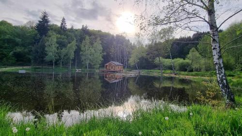 Saint-Martin-du-Puy Chalet De Esquí | Cabane pilotis sur étang, au lac de Chaumeçon