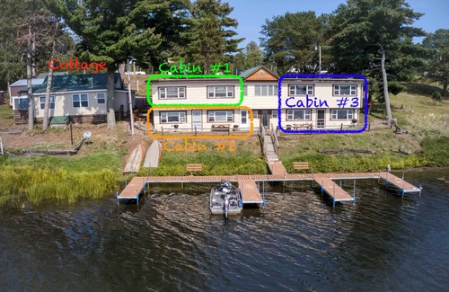 Gordon Cabina | Cabin #1 on the Lake - 3-Beds - Wisconsin Northwoods - Dock Access - Pets OK