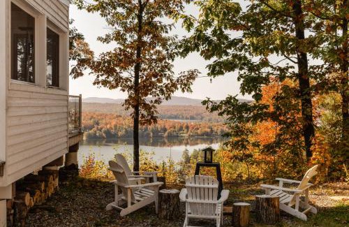 Saint-Aime-du-Lac-des-Iles Chalet De Esquí | Cabin N1 Les Grand'Pares Lake view Jacuzzi