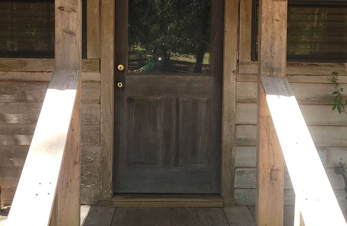 Gardner Cabina | Cabin retreat on 11 wooded acres W of Alexandria; AC WiFi smart TV; 14 night min