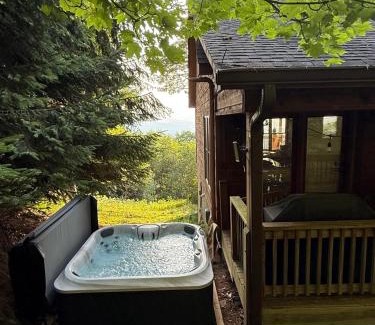 Boone Casa | Cabin with amazing long-range mountain views, hot tub, fire pit, EV connection