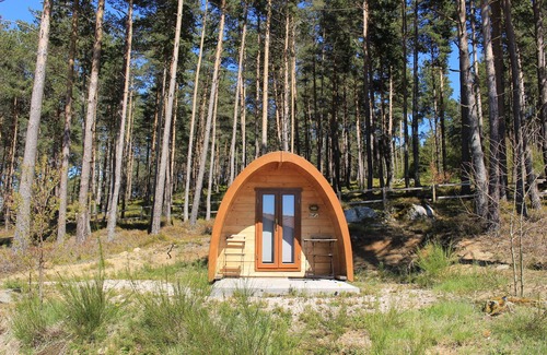 Usson-en-Forez Cabina | Les Cabanes: 2 personnes -Cabaña de madera-De Lujo-Vista al Lago-Baño compartido