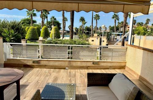 Orihuela Costa Apartamento | Cabo Roig Calas de Campoamor Pádel y piscina con vistas al mar
