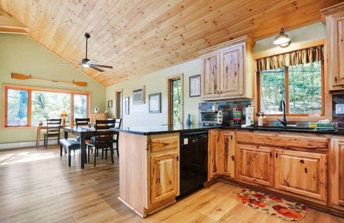 Great Cacapon Cabina | Camp Dancing Bears -riverfront, wifi, fire pit, fireplace, grill, king
