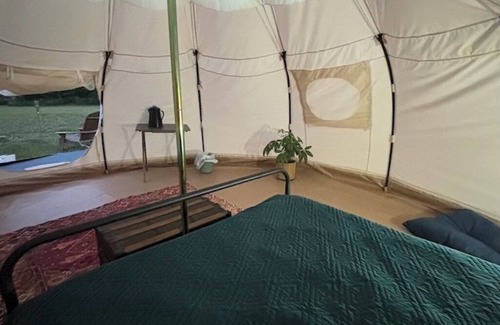 Gillett Alquiler De RV | Camp Sly Fox Bell Tent With A Clear Ceiling. Sleep Under the Stars!
