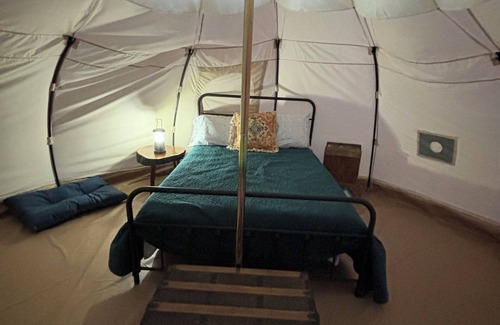 Gillett Alquiler De RV | Camp Sly Fox Bell Tent With A Clear Ceiling. Sleep Under the Stars!