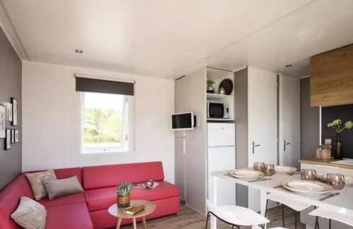 Cahagnolles Casa | Camping L'Escapade - Casa móvil Flores 4 Habitaciones 6 Personas