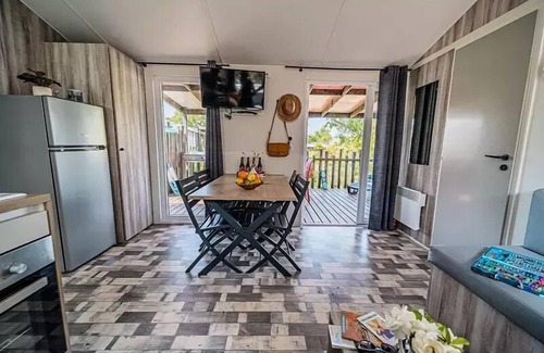Brem Sur Mer Casa | Camping L'Océan ***** - Mobile Home Trio Premium 4 Rooms 6 People Jacuzzi + Air Conditioning + TV