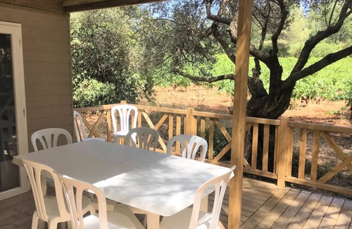 Carqueiranne Chalet De Esquí | Camping Le Beau Vézé **** - Chalet Vanille 4 habitaciones 6/8 personas