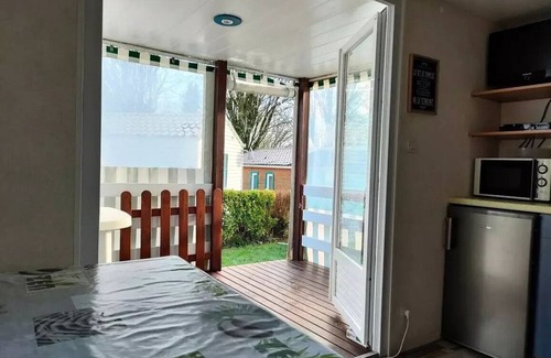 Saint-Nicolas des Eaux Casa | Camping Le Clos du Blavet *** - Mobil home LONDON 24m2 / 2 bedrooms - covered terrace 4 people