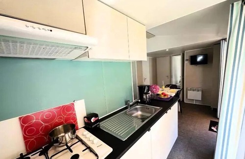 Olonne-sur-Mer Casa | Camping Le Nid d'Été **** - Camping Maeva - Casa móvil de 4 habitaciones para 6 personas + TV