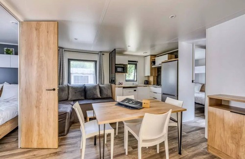 Saint-Paul-en-Born Casa | Camping La Clairière *** - Casa móvil Rapidhome 4 Habitaciones 6 Personas