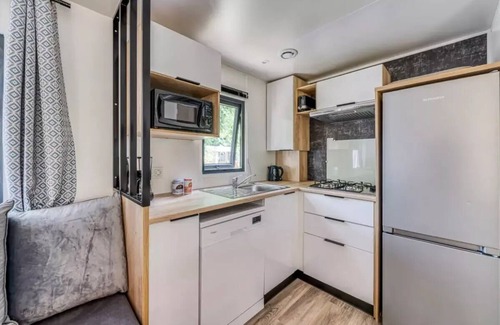 Saint-Paul-en-Born Casa | Camping La Clairière *** - Casa móvil Rapidhome 4 Habitaciones 6 Personas