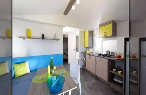 Saint-Paul-en-Born Casa | Camping maeva Escapades La Clairière **** - Comfort Mobile Home 3 Rooms 4 People + TV