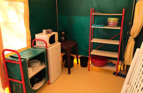 Pont d'Herault Casa | Camping the Gorges de l'Hérault*** - Canvas bungalow 3 rooms 4/5 people Without toilet blocks