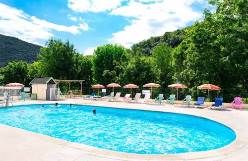 Pont d'Herault Casa | Camping the Gorges de l'Hérault*** - Canvas bungalow 3 rooms 4/5 people Without toilet blocks