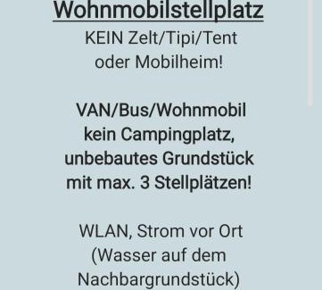 Carpin Otro | Camping - Wohnmobilstellplatz in der Mecklenburgischen Seenplatte Strom & Wasser vor Ort