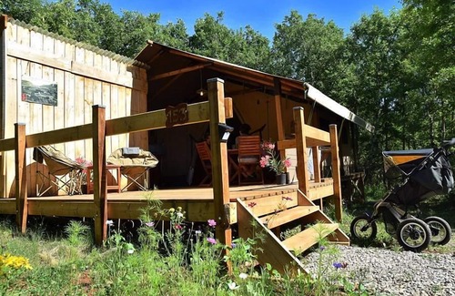 Saint-Antonin Noble Val Casa | Camping Les 3 Cantons **** - Tent Lodge 3 habitaciones 4 personas