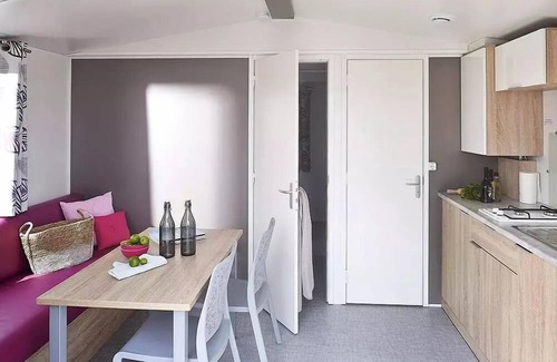 Saint-Didier-sous-Aubenas Chalet De Esquí | Camping Le Verger de Jastres *** - Casa móvil Tara de 2 habitaciones para 2 personas