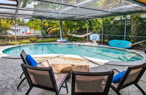 Fort Lauderdale Casa | Canal views featuring indoor pool