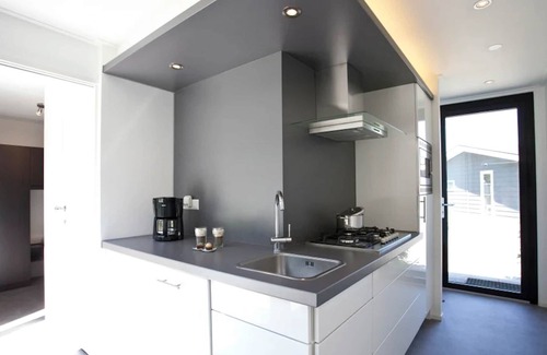Velsen-Zuid Casa | Cautivador con la decoración de la chimenea